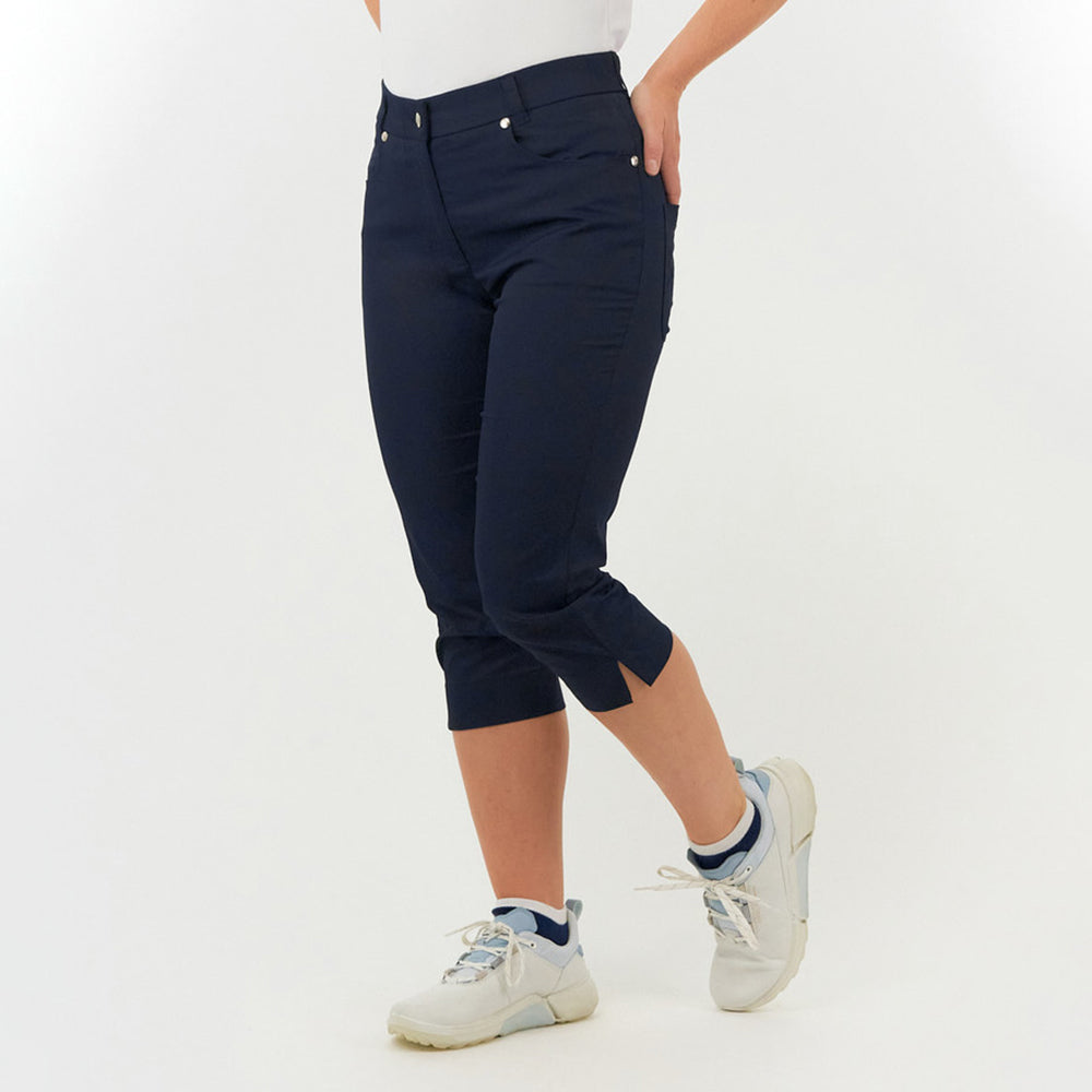 Pure Golf Ladies Lightweight Stretch Navy Capri