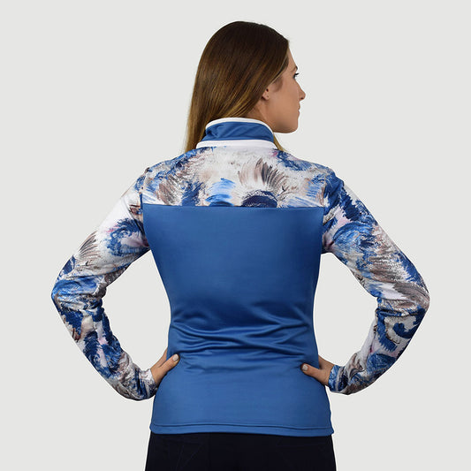 Pure Golf Ladies Patterned Full Zip Mid-Layer - Last One Medium Only Left