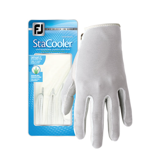 FootJoy Ladies Mesh StaCooler Golf Glove in White Fashion