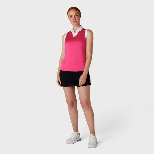 Callaway Ladies Sleeveless Colour Block Polo Shirt - Last One Medium Only Left