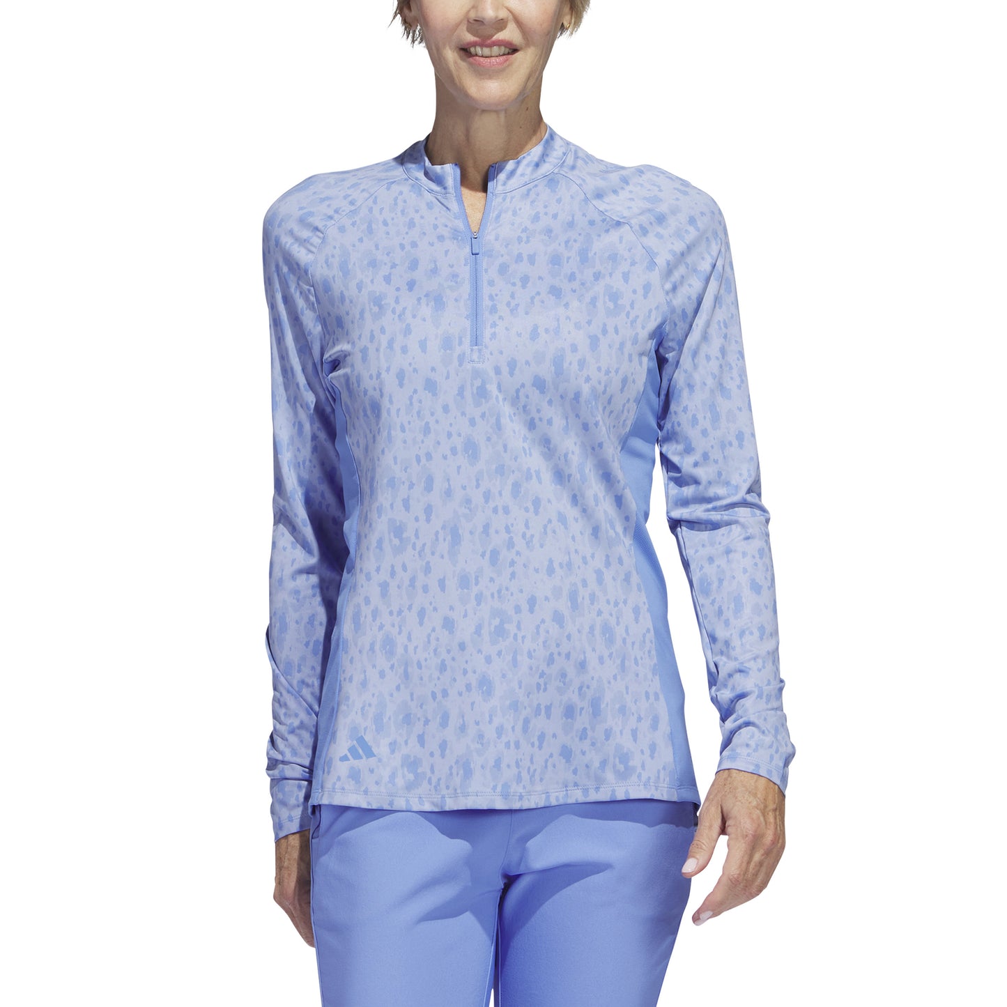 adidas Ladies Long Sleeve Golf Polo with Abstract Print