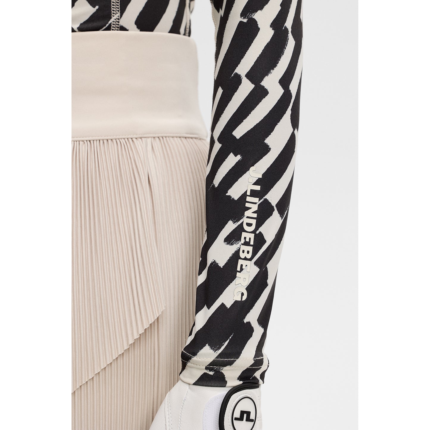 J.Lindeberg Ladies Printed Compression Top for Precision Support with Stand Out Style