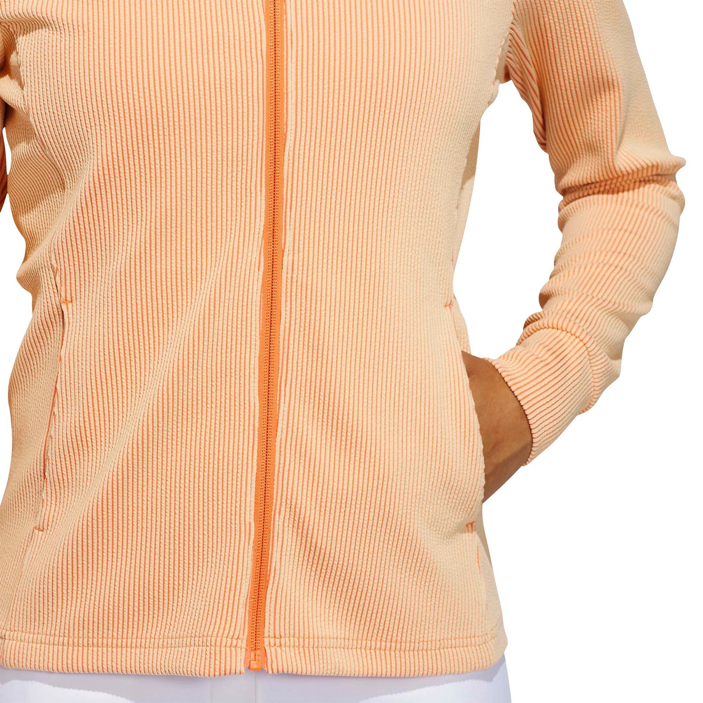 adidas Golf Ladies Ribbed Knit Textured Jacket