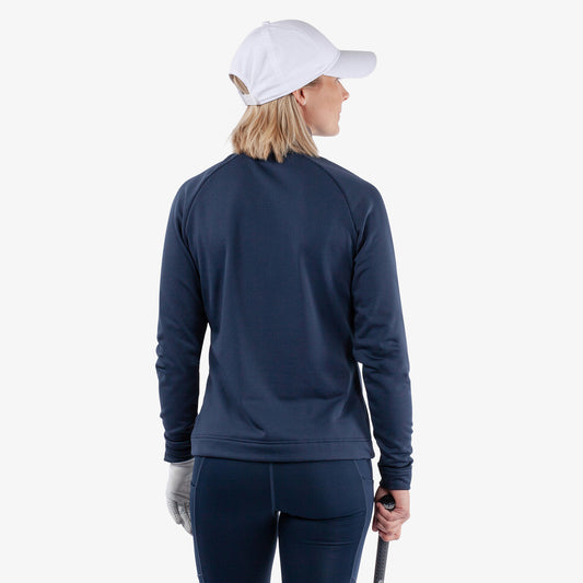 Galvin Green Ladies INSULA Zip-Neck Top in Navy