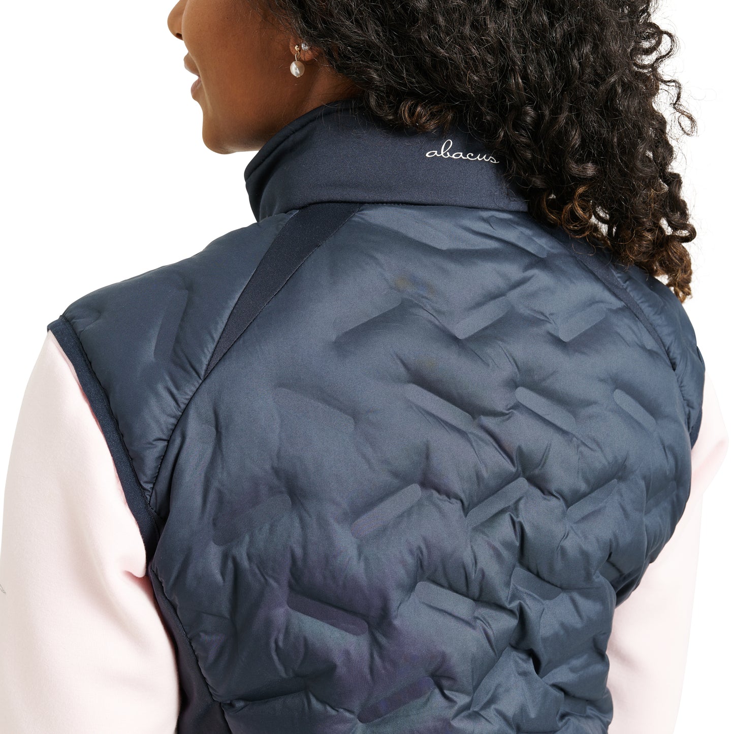 Abacus Ladies Quilted Gilet with Stretch Side Panels in Navy