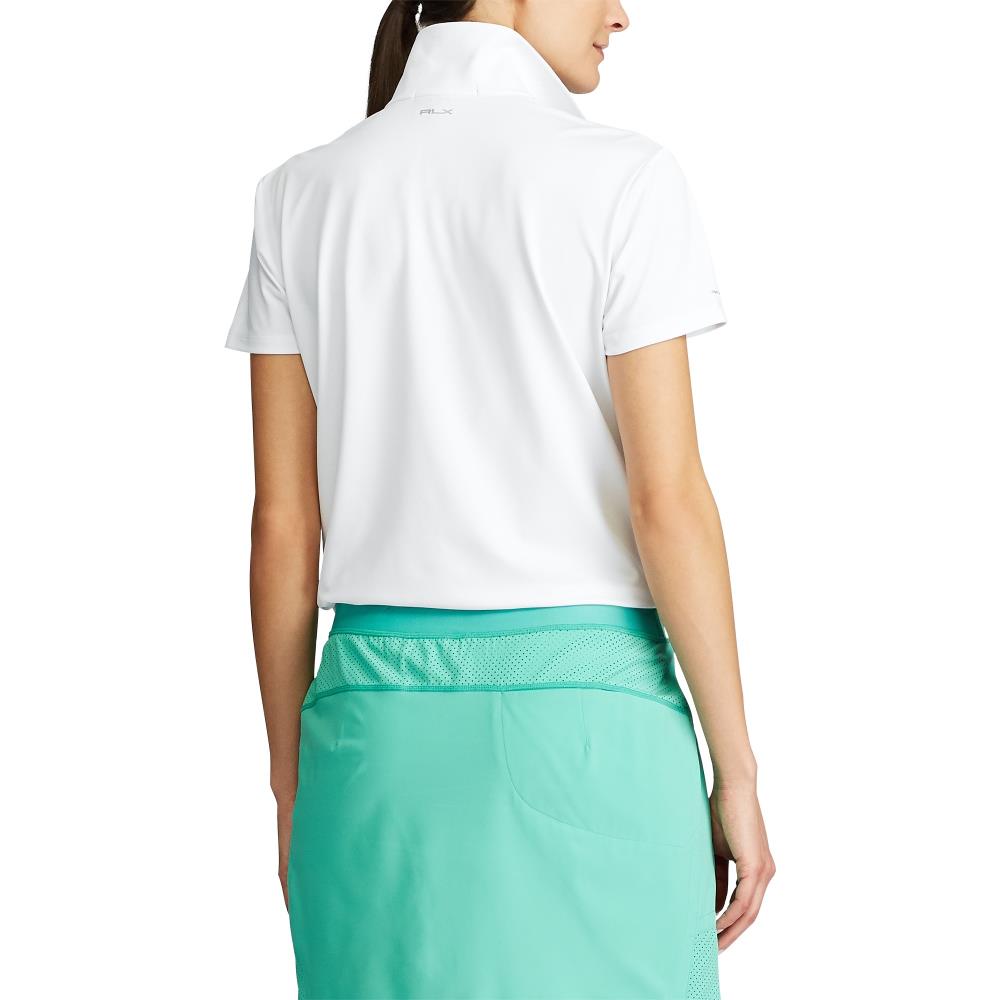 Ralph Lauren Ladies Short Sleeve Pique Polo in Pure White - Last One Medium Only Left