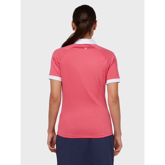 Callaway Ladies Short Sleeve Colour Block Golf Polo Shirt