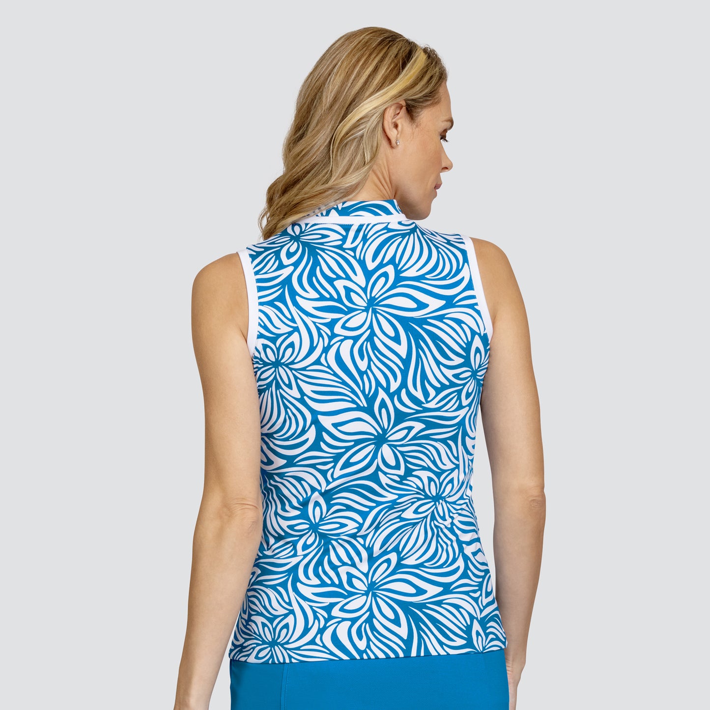 Tail Ladies Grecian Flower Print Sleeveless Golf Top