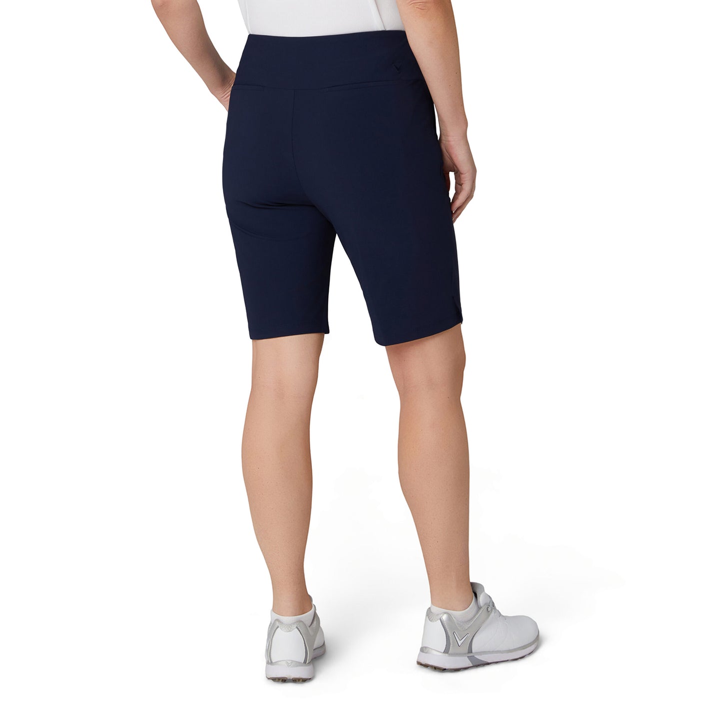 Callaway Ladies Lightweight Stretch Shorts with Pull-On Waistband for a Sleek Silhouette in Navy