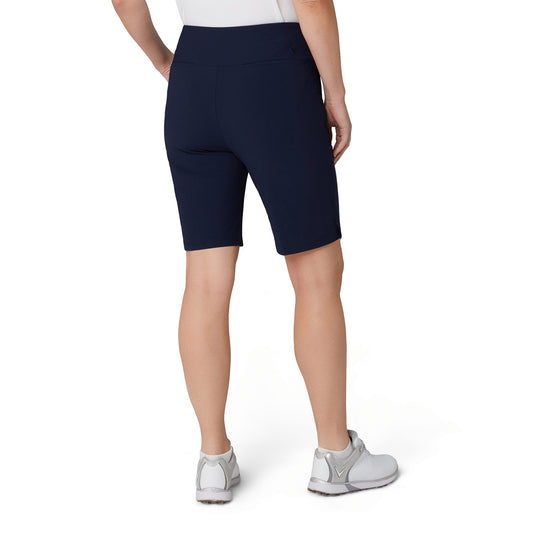 Callaway Ladies Shorts with 4 Way Stretch and Pull-On Waistband for a Sleek Silhouette in Navy