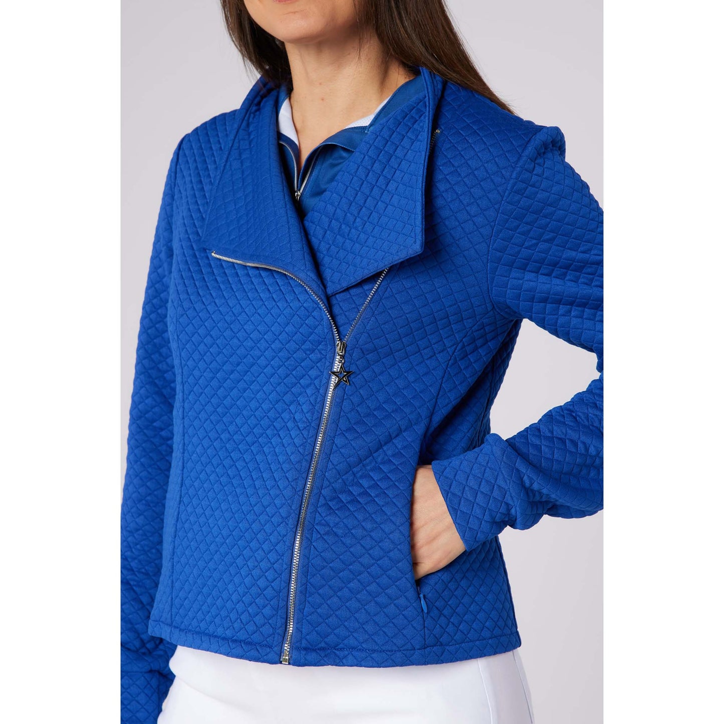 Swing Out Sister Ladies Unique Biker Style Jacket with Stylish Quilted Effect