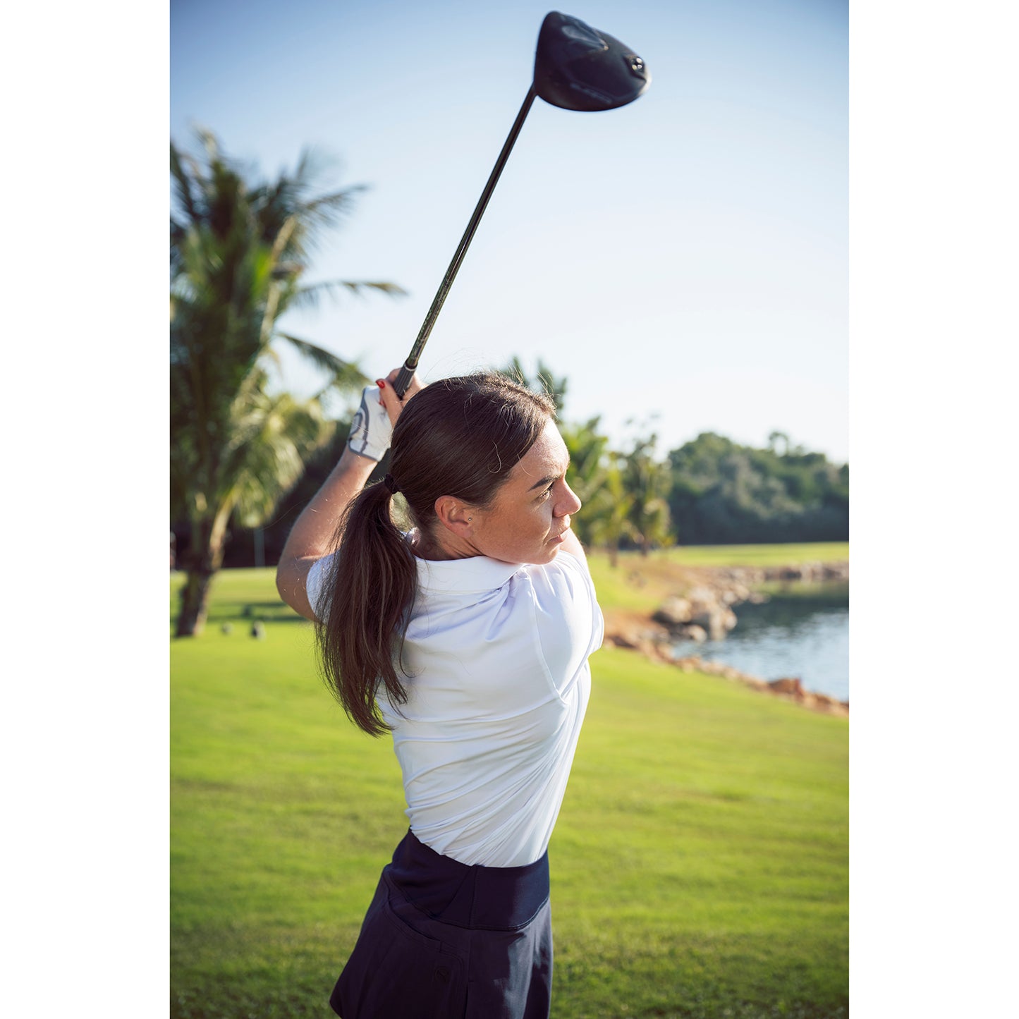 Puma Golf Ladies Short Sleeve Polo with Mesh Back - Last One XS Only Left