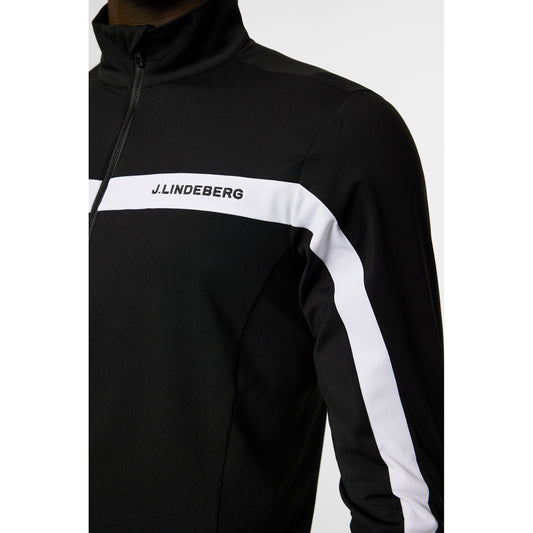J.Lindeberg Mens Black Mid-Layer Jacket with Contrast Panels