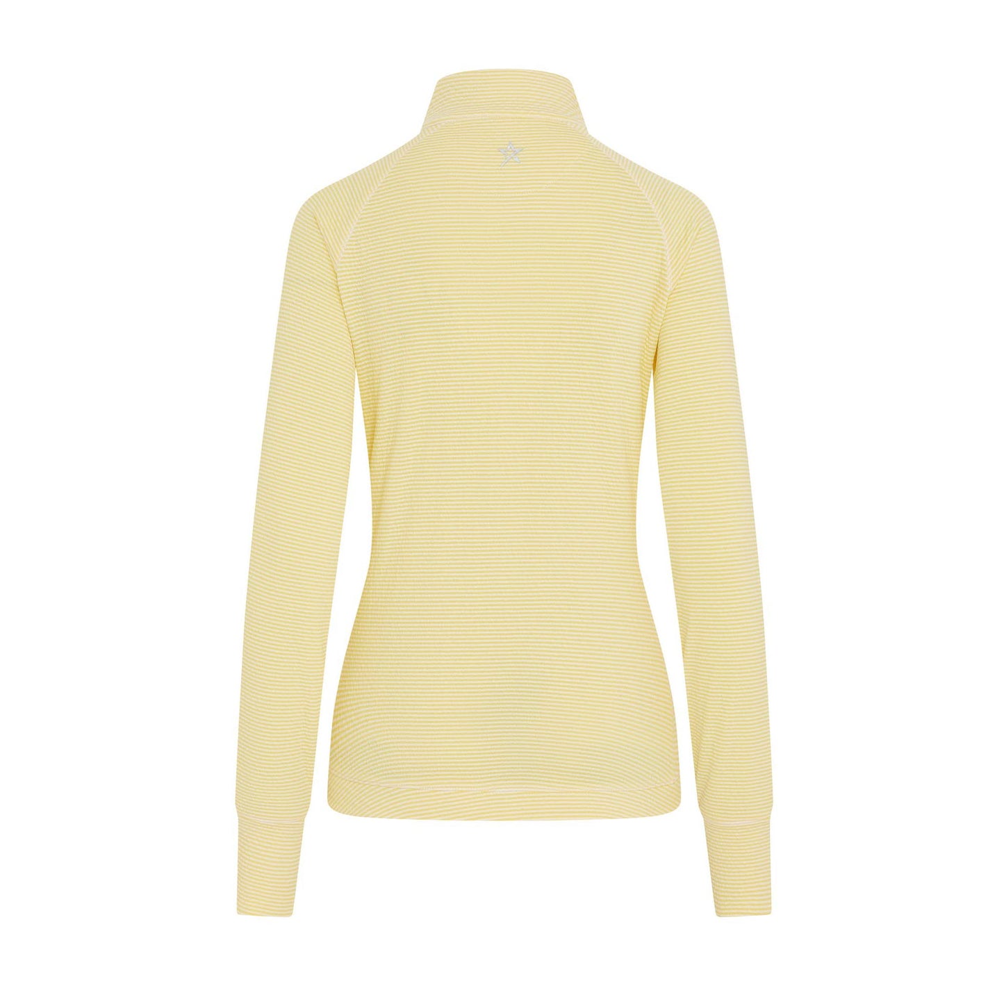 Swing Out Sister Womens Fine Stripe Zip-Neck Top with Front Pocket Great for Range to Course Wear