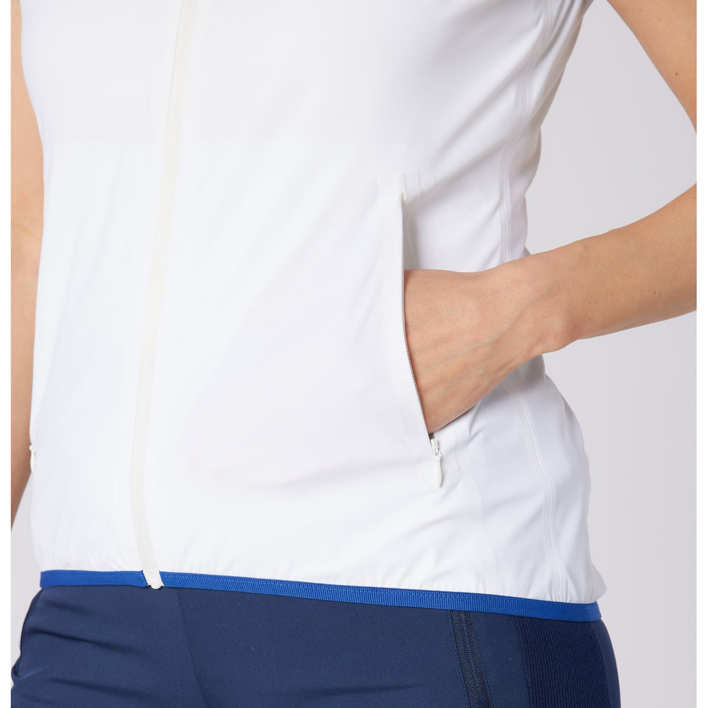 Swing Out Sister Ladies Gilet With Hood & Neat Trim - The Perfect Lightweight Layer For Spring