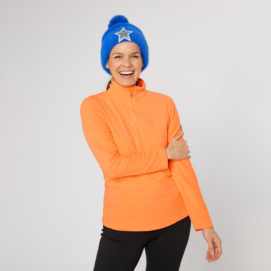 Swing Out Sister Ultra-Soft 1/4 Zip Fleece with Silver Thread Contour Seams