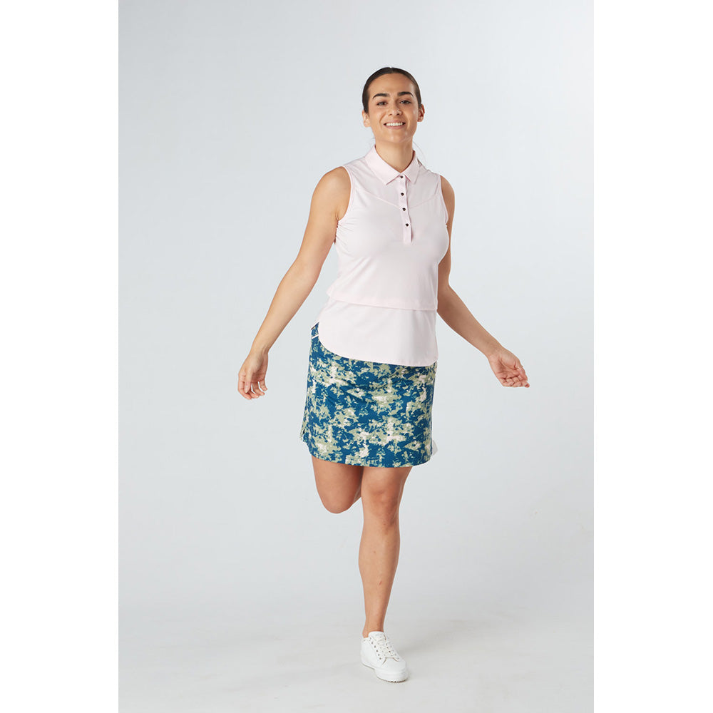 Swing Out Sister Sleeveless Golf Polo in Cherry Blossom