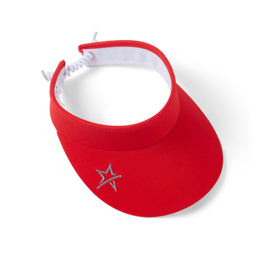 Swing Out Sister Ladies Classic Visor in Luscious Red