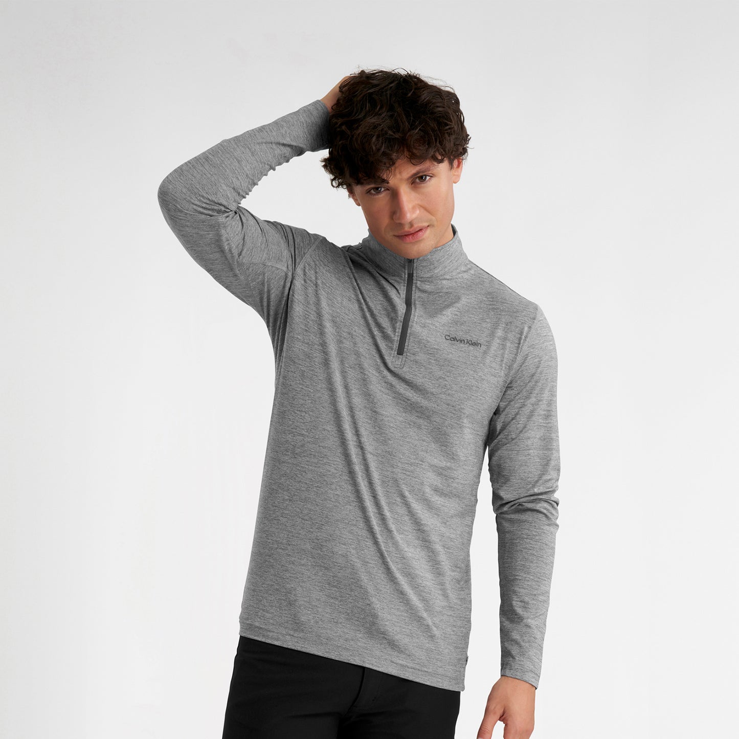 Calvin Klein Technical Zip-Neck Top
