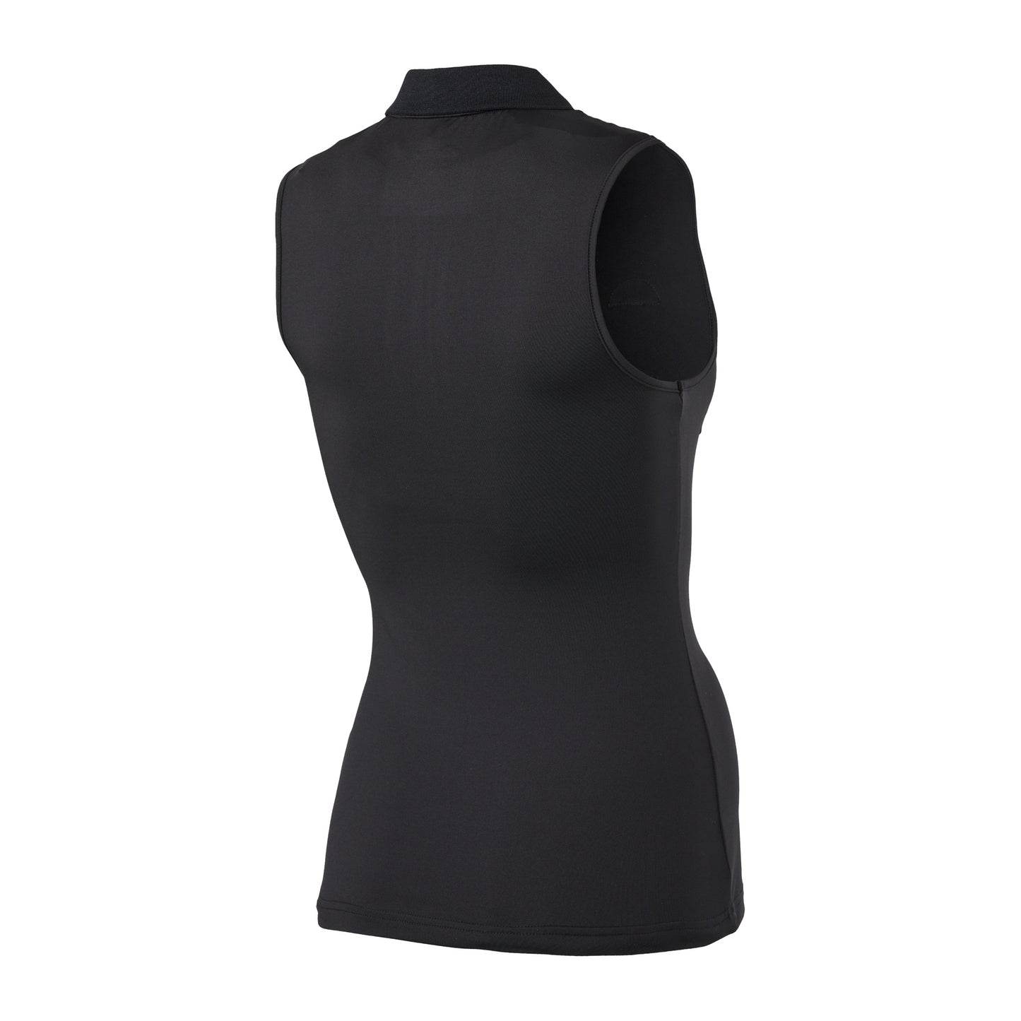 Ellesse Women's Soft-Stretch Zip-Neck Sleeveless Polo in Black