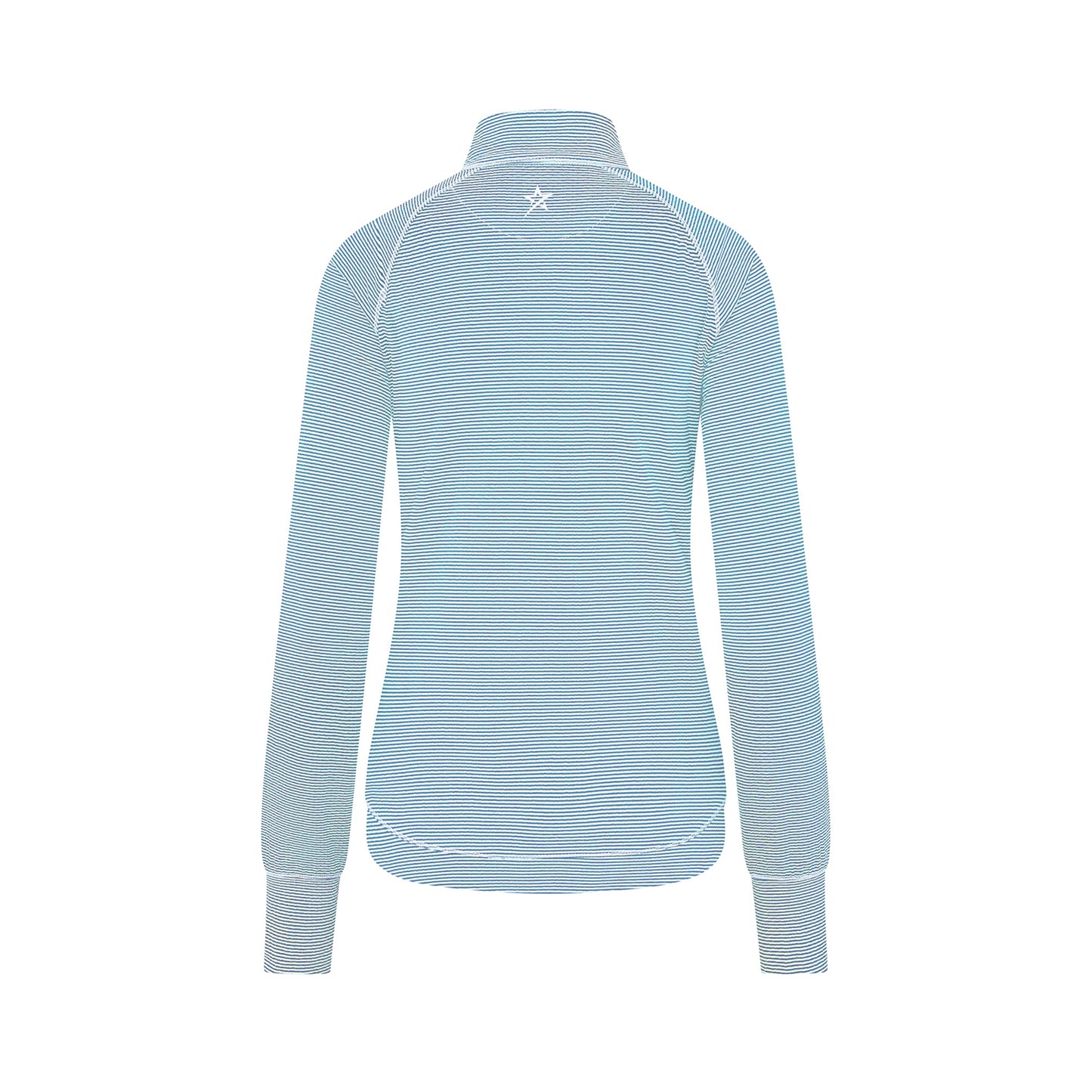 Swing Out Sister Ladies Fine Stripe Zip-Neck Top with Front Pocket