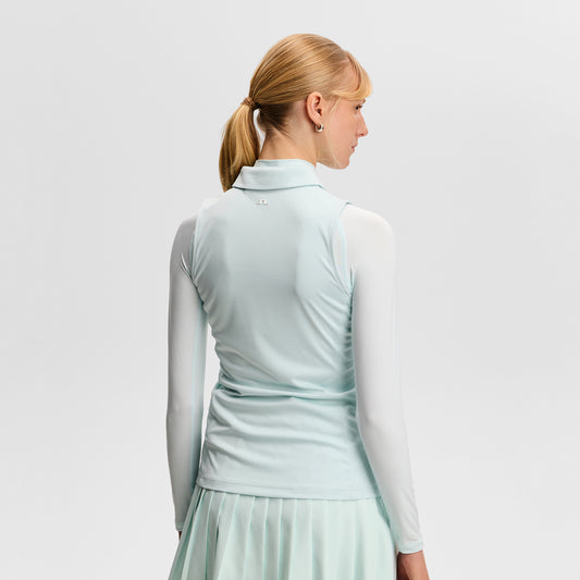 J.Lindeberg Ladies Sleeveless Polo - Sleek, Soft & Effortlessly Versatile