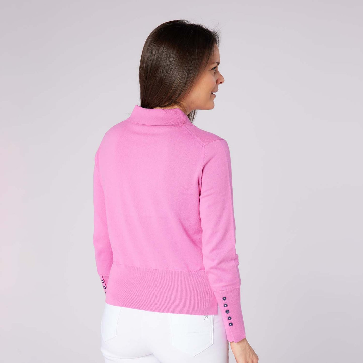 Swing Out Sister Ladies Sophisticated Knit with Elegant Button Detail