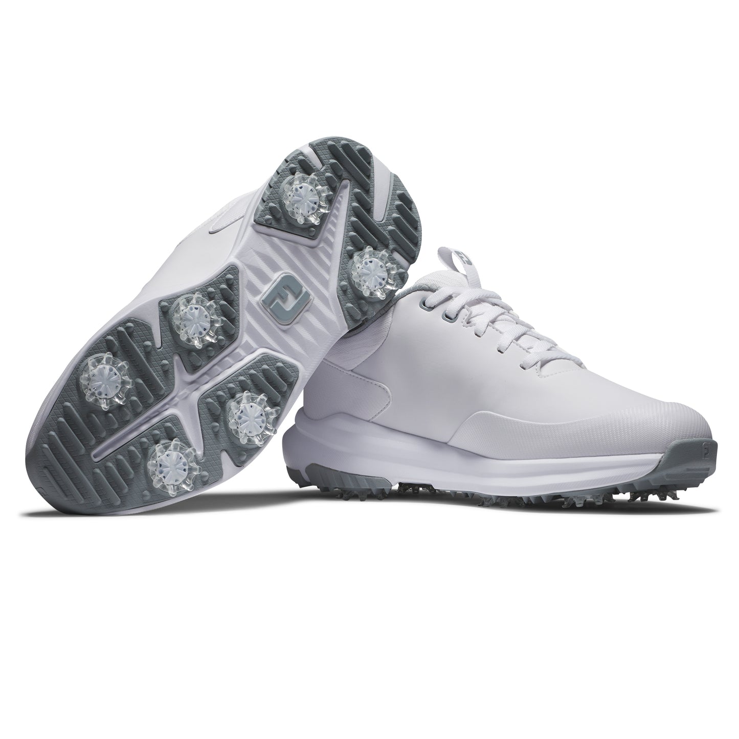 FootJoy Ladies Wide Fit Waterproof Tour Rival Golf Shoe in White with SoftSpikes