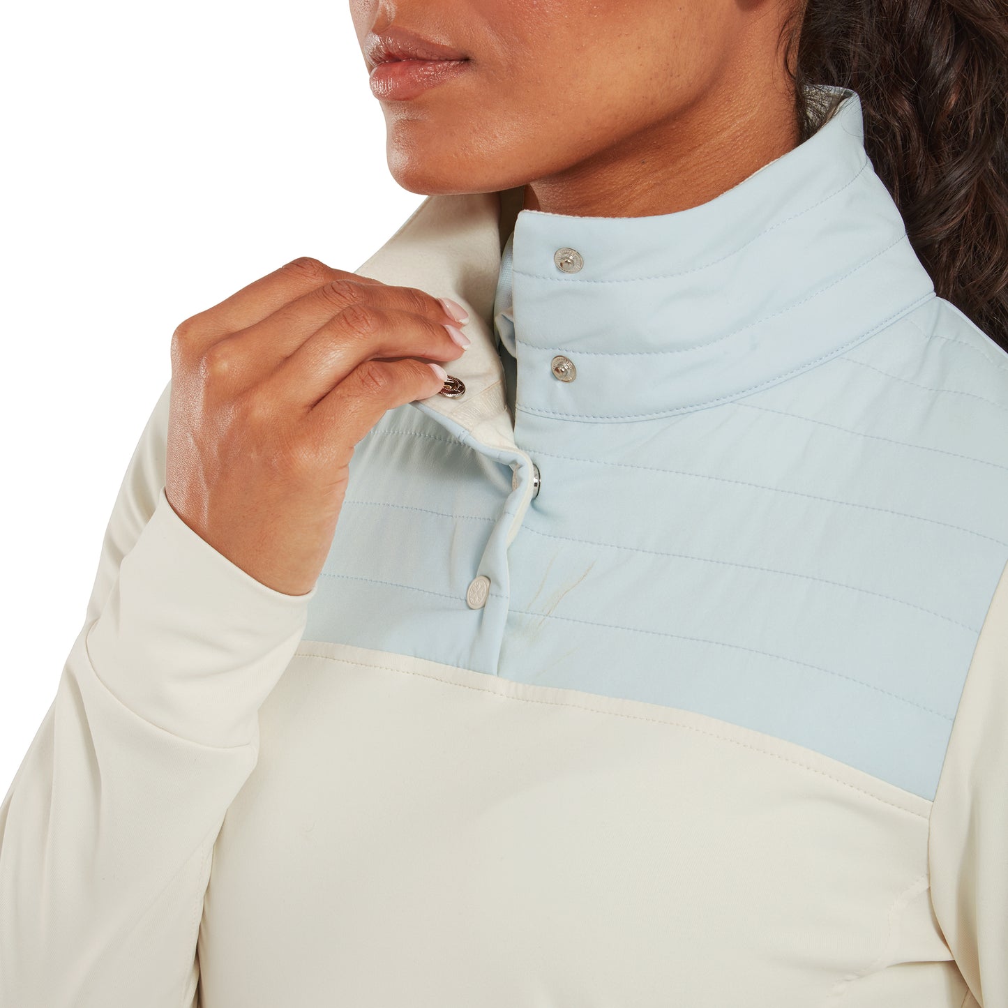 FootJoy Ladies Fleece Backed Thermal Hybrid Top in White