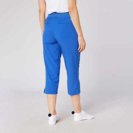 Swing Out Sister Ladies Lightweight Pull-On Capris with Ribbed Side Stripe