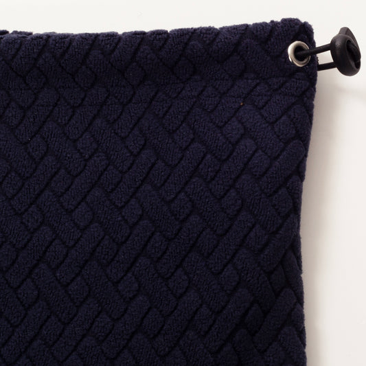 Green Lamb Ladies Textured Fleece Snood in Navy