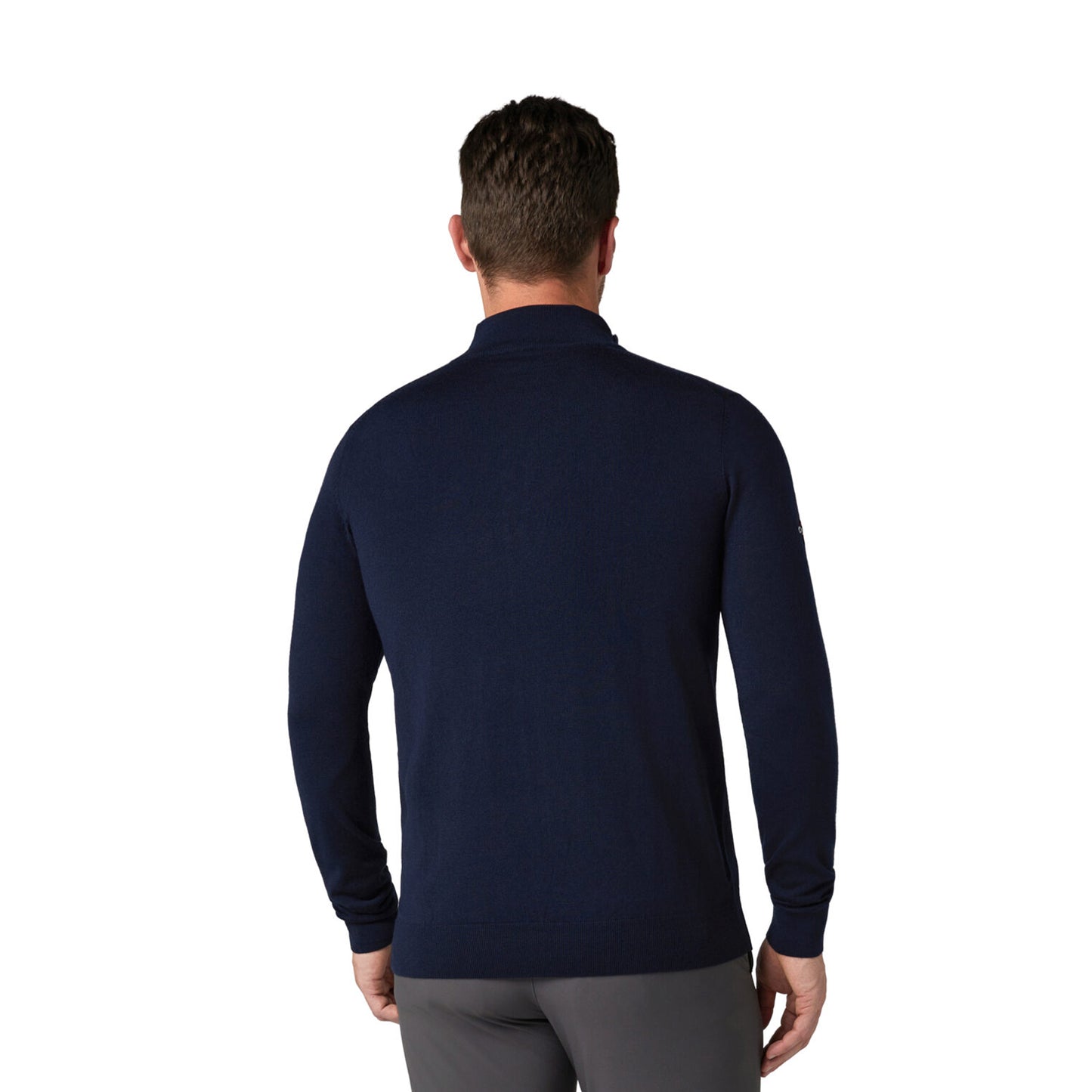Callaway Mens Navy Thermal 1/4 Zip Merino Blend Sweater