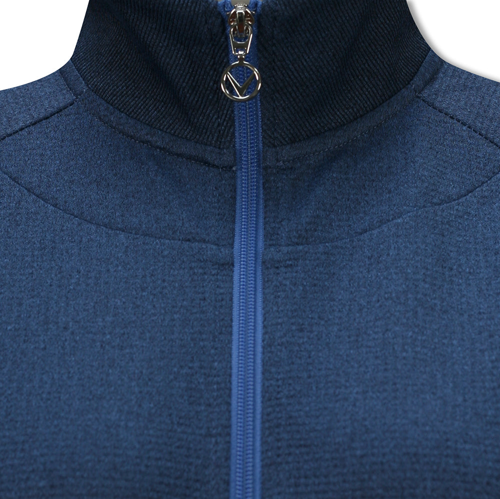 Callaway Ladies Thermal Jersey Knit Jacket in Blue Heather