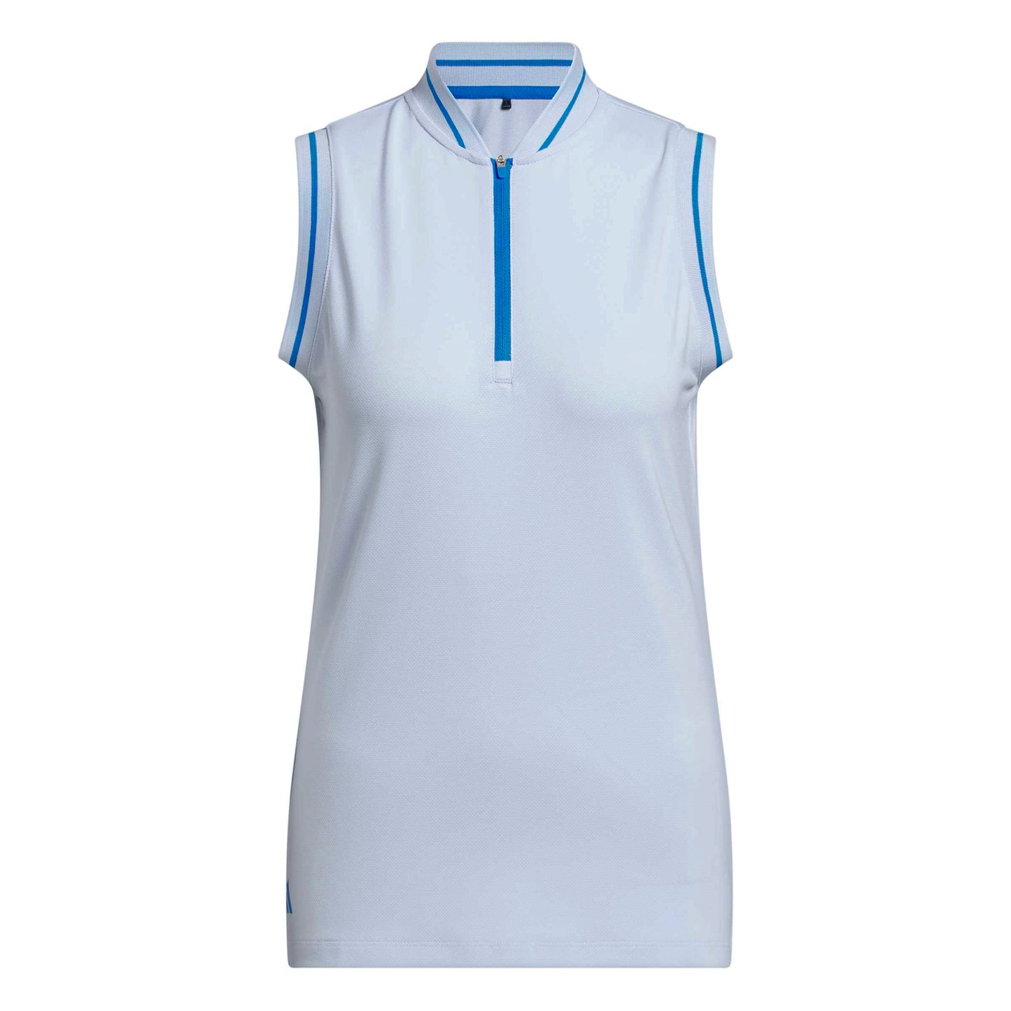 adidas Golf Ladies Zip Neck Sleeveless Polo with Contrasting Details for a Refined Polished Look