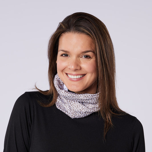 Swing Out Sister Multi-Functional Soft-Stretch Leopard Print Snood