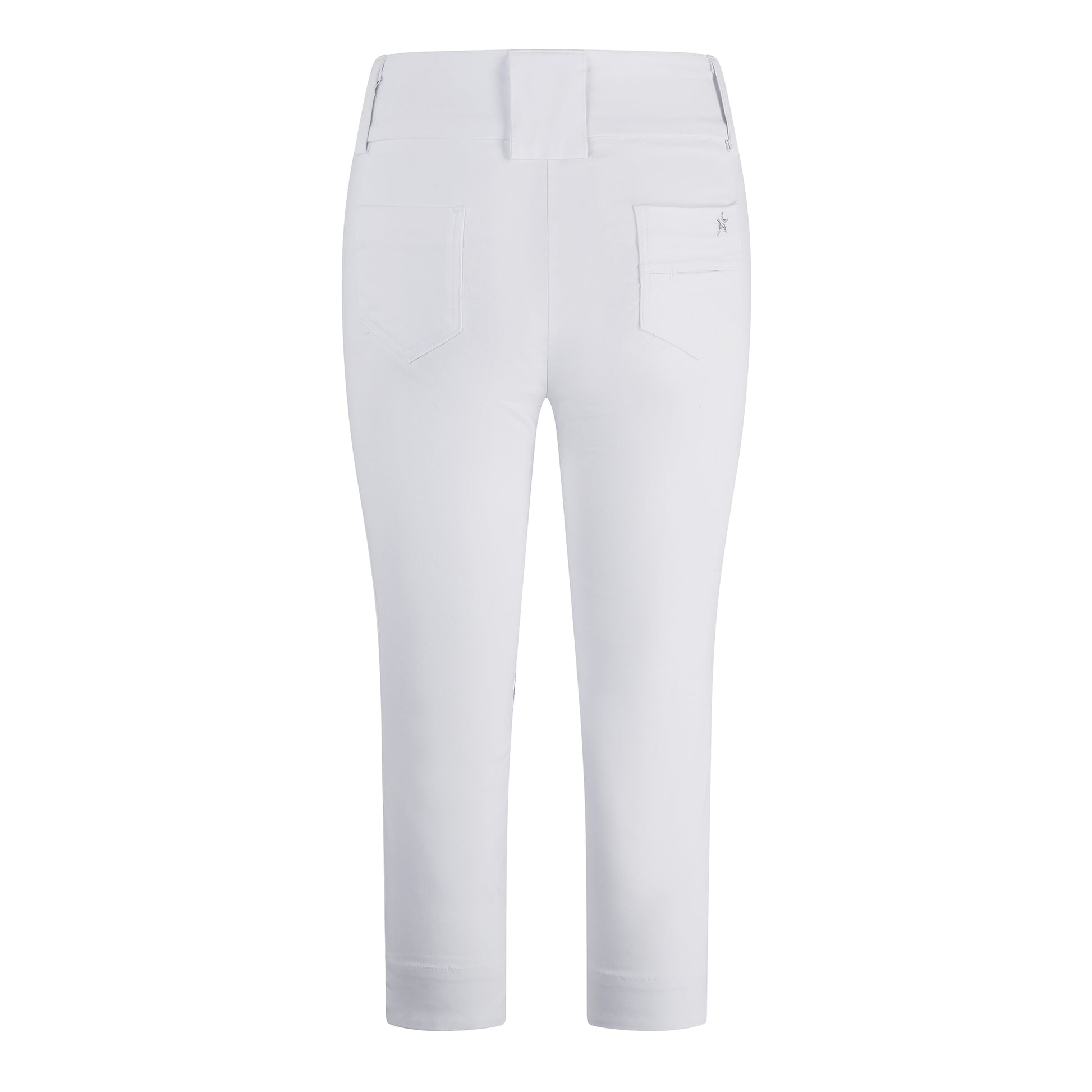 Swing Out Sister Ladies Pull On Capris in Optic White