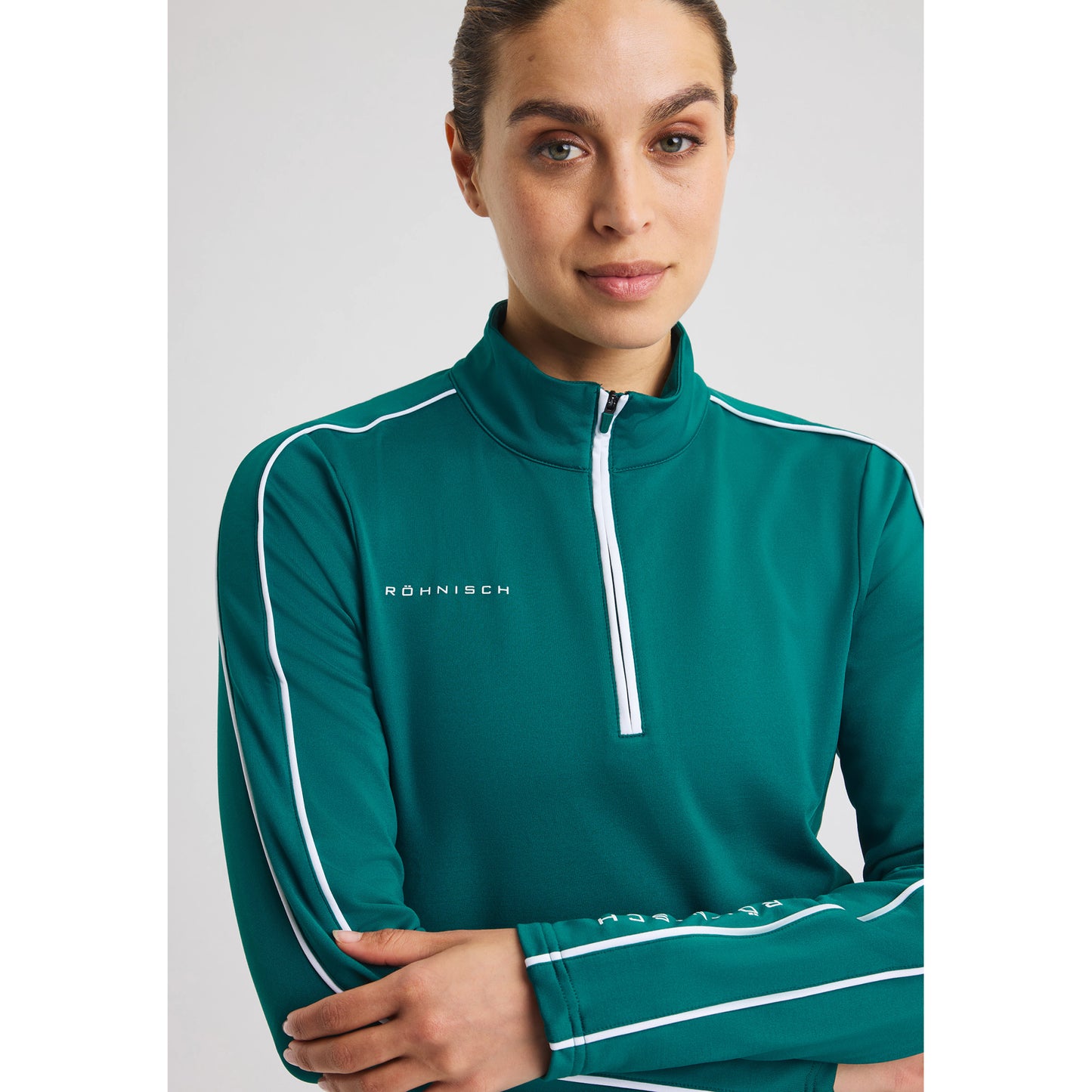 Rohnisch Ladies Thermal Brushed Back Golf Mid-layer in Augusta Green