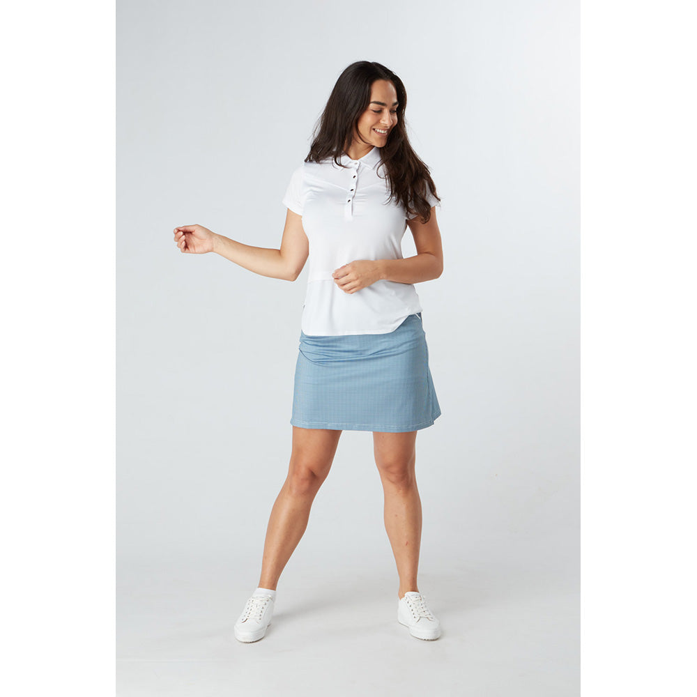 Swing Out Sister White Cap Sleeve Golf Polo