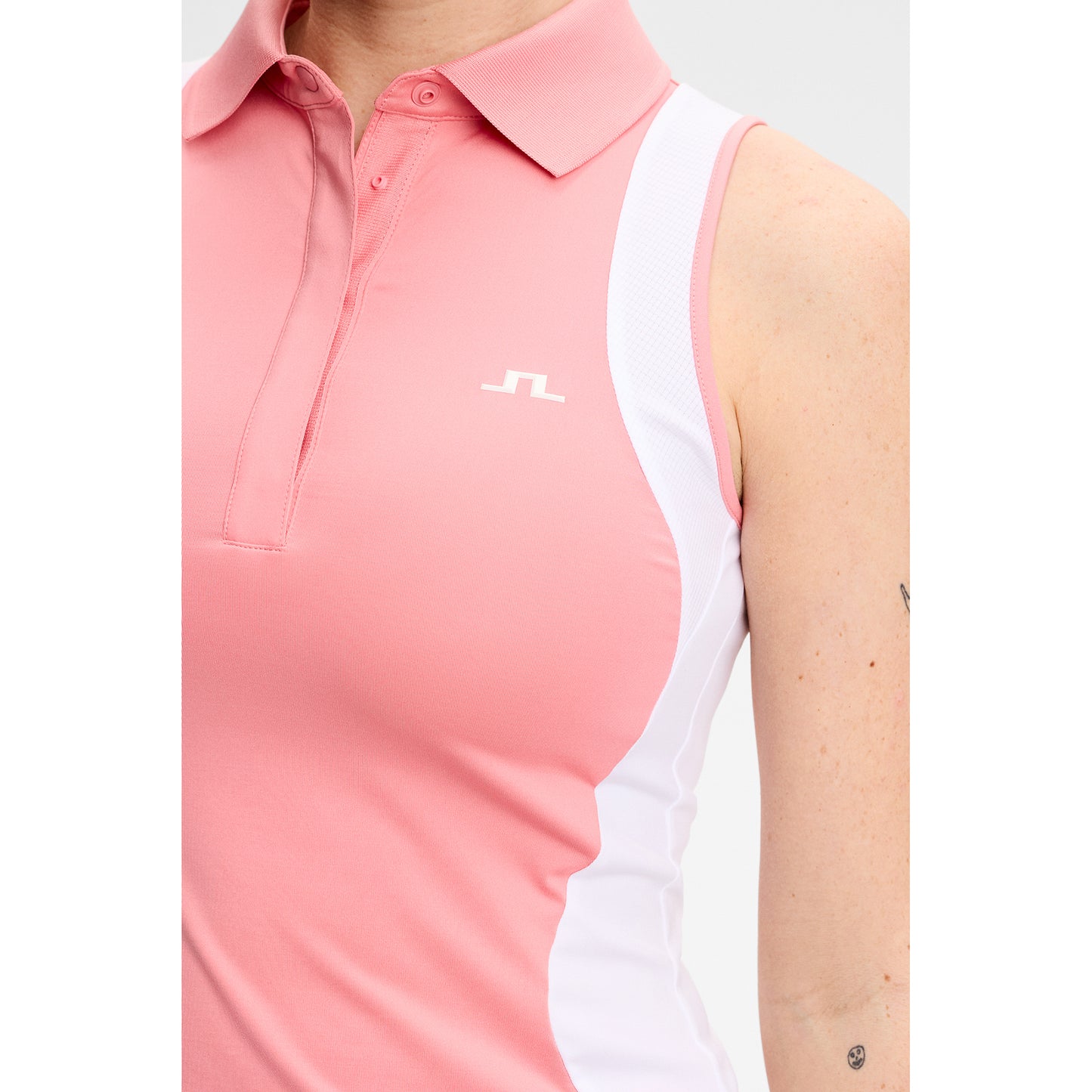 J.Lindeberg Ladies Sleeveless Polo for a Sleek Fit & Confident Play