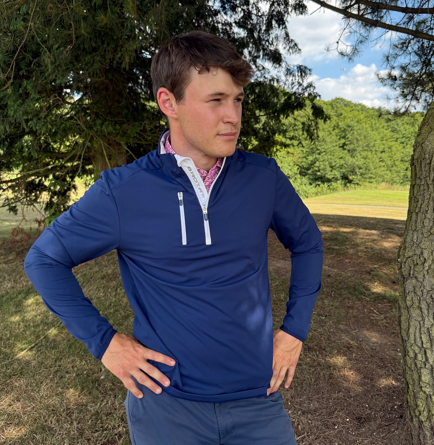 Swing Out Sister Men's Navy Mid-Layer Top - Your Go-To Layer for Comfort, Confidence, & Unstoppable Play