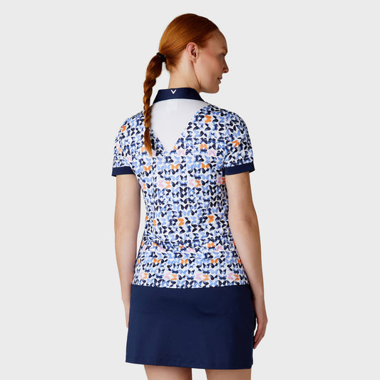 Callaway Ladies Short Sleeve Golf Polo in Metamorphosis Print - Last One XS Only Left