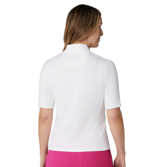 Callaway Ladies Short Sleeve Ribbed Short Sleeve Polo - Where Contemporary Style Meets the Fairway