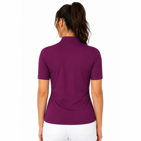 Callaway Ladies Short Sleeve Ribbed Short Sleeve Polo - Where Contemporary Style Meets the Fairway
