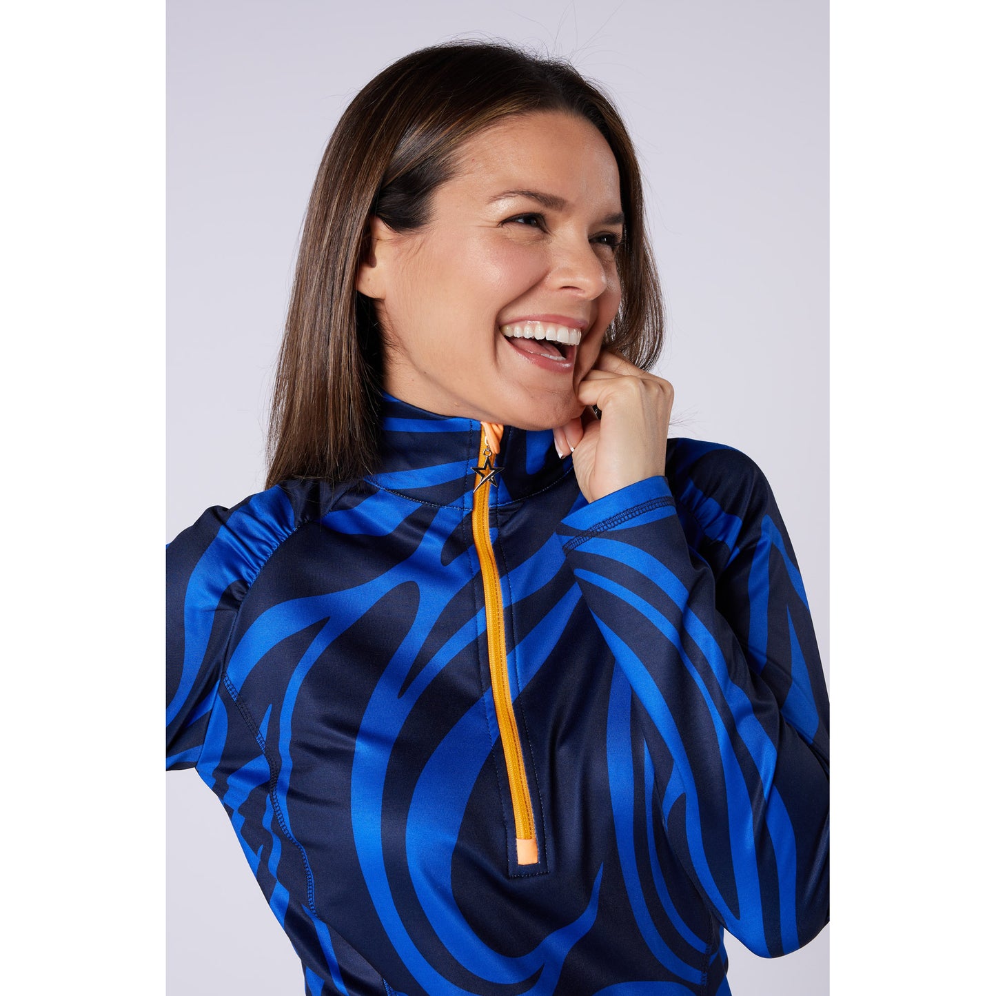 Swing Out Sister Ladies Mid-Layer Top with Contrast 1/4 Zip