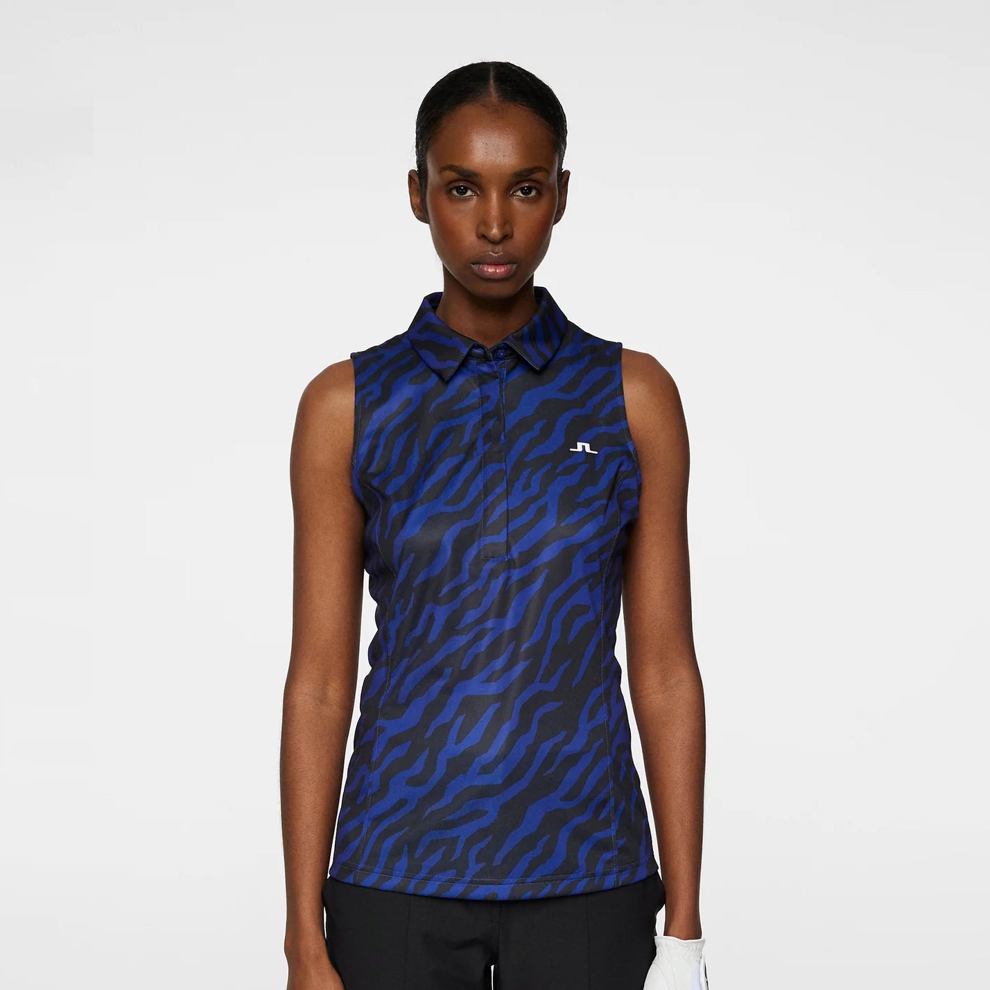 J.Lindeberg Ladies Tiger Print Sleeveless Polo