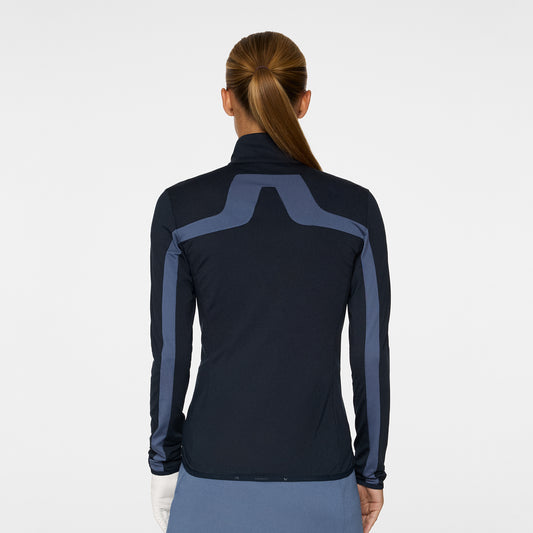 J.Lindeberg Ladies Lighweight Full Zip Mid-Layer Jacket in Navy