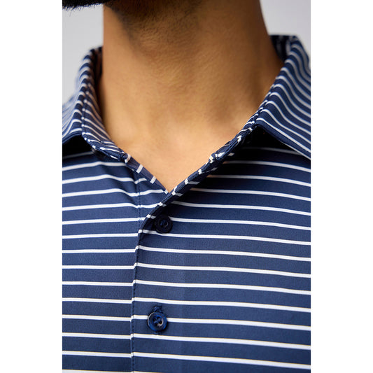 Glenmuir Mens Short Sleeve Striped Polo