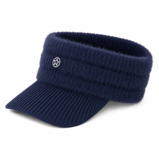 Swing Out Sister Faux Fur Head band in Navy
