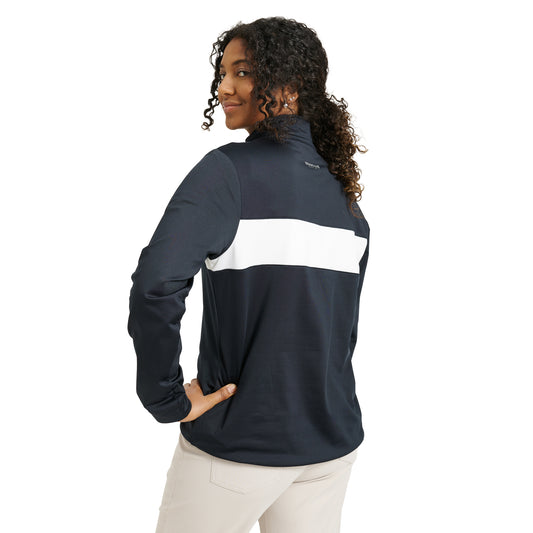 Abacus Ladies Colour Block Mid-Layer Top in Navy