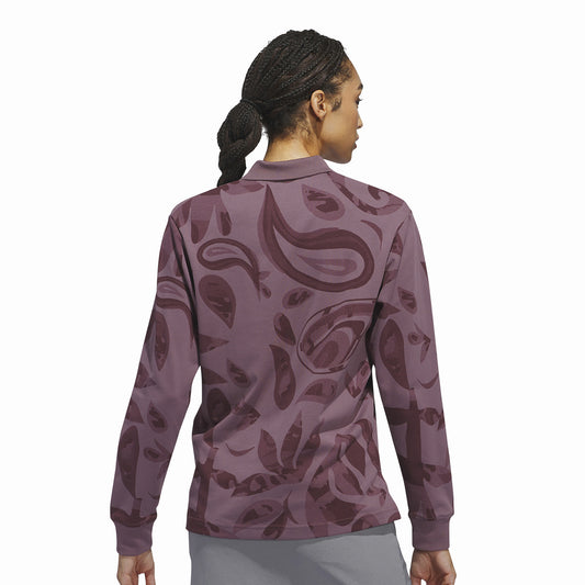 adidas Golf Ladies Long Sleeve Printed Top - Last One Medium Only Left